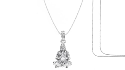 Pendentif Hanuman argent pur contre le stress pour retrouver la santé
