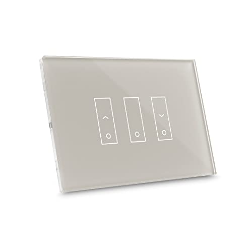 Interruttore di design iotty i3S PLUS, domotica wifi, gestione intelligente di tende e tapparelle, deviatore wifi compatibile con Google Home, Alexa e Siri con sensori di temperatura e luminosità