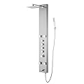 Blue Ocean 59” Stainless Steel SPS8819 Thermostatic Shower Panel with Rainfall Shower Head, Body Nozzles, and Handheld Shower Head