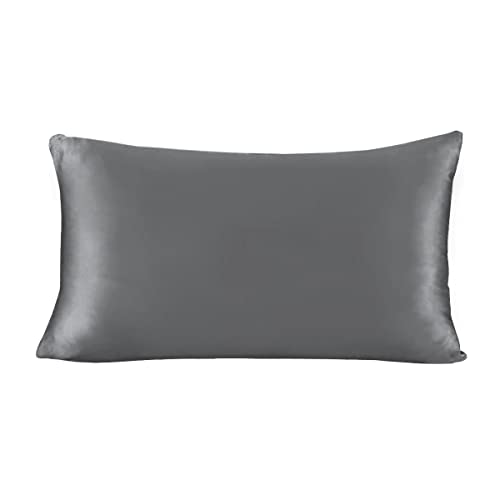 シルク 枕カバー シルク100% 美肌 美髪 保湿 まくら カバー ピローケース ホテル品質 寝癖防止 洗濯可能 silkpillowダークグレー