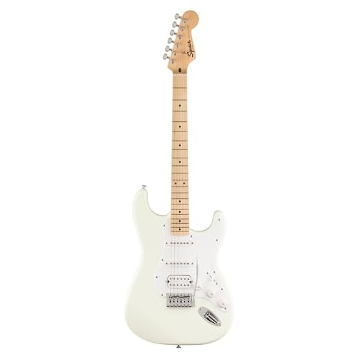 Guitarra eléctrica FSR Squier Sonic® Stratocaster® HSS, diapasón de arce, golpeador blanco, Arctic White