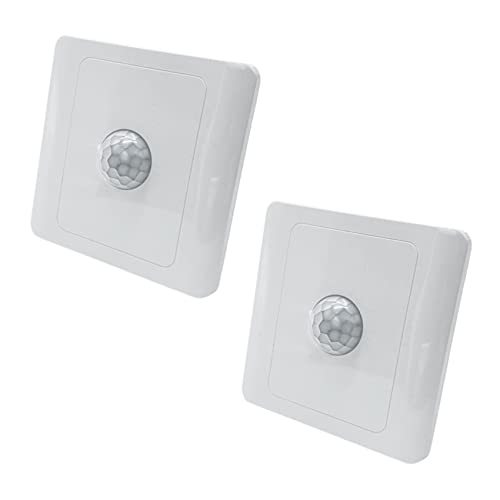 ISTOVO 2X Interruptor de Sensor de Movimiento Infrarrojo PIR 220V Control AutomáTico Interruptor de IluminacióN de LáMpara LED Detector de InduccióN Corporal Inteligente