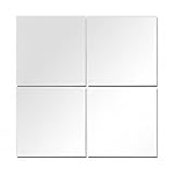 Hoja de espejo acrílico, lámina de espejo flexible - Adhesivo acrílico 4 piezas cuadrados espejo,Pegatorías y murales de pared, decoración del hogar de moda para usuarios domésticos, usuarios comercia
