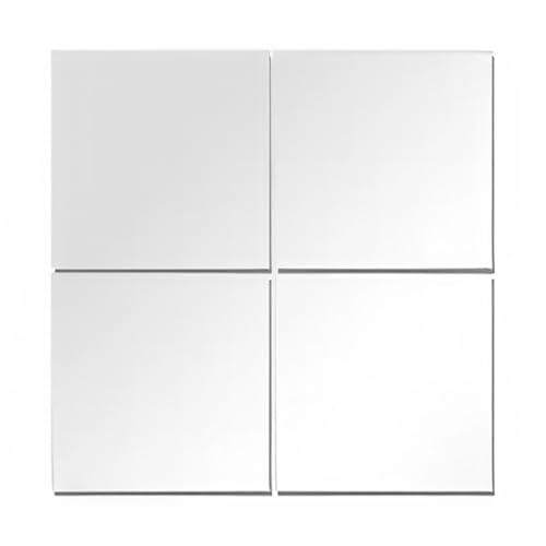 Hoja de espejo acrílico, lámina de espejo flexible - Adhesivo acrílico 4 piezas cuadrados espejo,Pegatorías y murales de pared, decoración del hogar de moda para usuarios domésticos, usuarios comercia