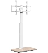 FITUEYES TV Bodenständer mit Holzbasis TV Ständer TV Standfuß Fernsehstand höhenverstellbar schwe...