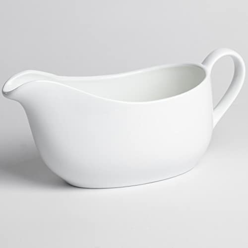 14 Oz Large Gravy Boat White Ceramic Gravy Server Sauce Boat #TOP2