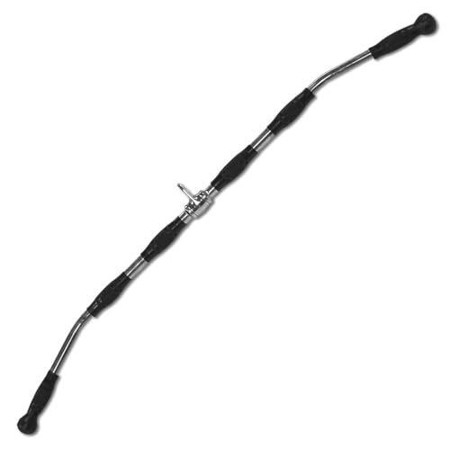 Body-Solid Tools Pro-Grip Lat Bar Cable Attachment for Gym Functional Trainer with Curl Cable Bar Attachments Ideal for Lat Pulldown Tricep and Shoulder Workouts