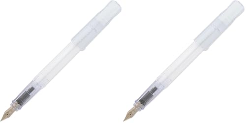 Image of PILOT Kakuno Fountain Pen, Clear Barrel, Extra Fine Nib, 0.3mm, Kakuno Fountain Pen Extra Fine (Pack of 2)