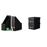 Boîtes de rangement : empilables de 7 litres, idéales pour documents A5, accessoires, fournitures de bureau ou objets du quotidien.