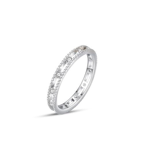 Bague argent 925 zircone blanche idée cadeau femme taille 52