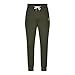 Sweatpants for Men Workout Drawstring Fall Winter Fleece Jogger Pants Fashion Elastic Waist Casual Athletic Trousers Dark Green