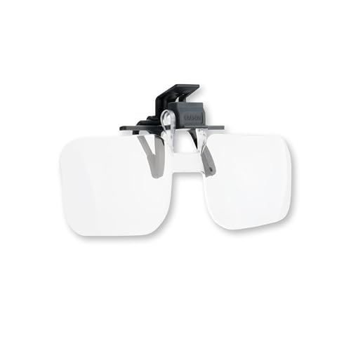 Carson OD-14 Clip & Flip 2x Aufsatzlupe für Brillen, 2x (+4.00 Dioptrien)