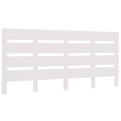 vidaXL Tête de Lit Meuble de Chambre à Coucher Accessoire de Lit Double Tête de Cadre de Lit Intérieur Blanc 180x3x80 cm Bois Massif de Pin