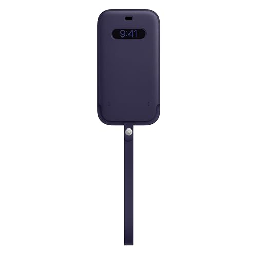 Image of Apple Leather Sleeve with MagSafe (for iPhone 12 Pro Max) - Deep Violet