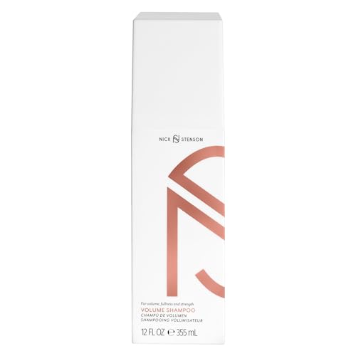 Nick Stenson Volume Shampoo for Volume and Fullness – For Fuller-looking Hair – Seals in Moisture – Vegan and Colorsafe - 12 oz/355mL