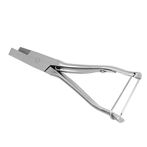 Yoas Pig Ear Tag Pliers, Safe Stainless Steel Animal Ear Notcher Wear Resistant Comfortable Grip Closeable Anti Slip With Buckle For Livestock For Farm #TOP4