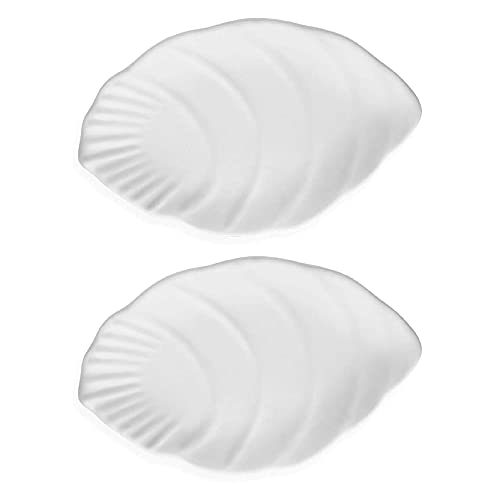 Milton Shell Melamine Platter, Set of 2, White, (12" Each) | Easy to Clean | Long Lasting | Snacks Platter