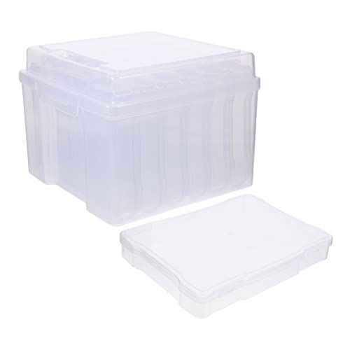 ARTIBETTER Greeting Card Storage Organizer 5x7 Photo Organizer Box Sealing Cards Box for Household Photo Case