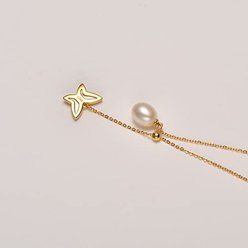 Chaîne pendentif perle eau douce ronde de qualité supérieure argent 925 - 5