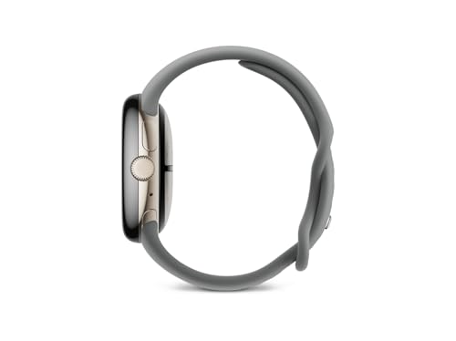 Image of Google Pixel Watch 3 (41 mm) - Android smartwatch with Heart Rate Tracking, Advanced Running from Fitbit, Fitness Insights, 24-Hour Battery - Champagne Gold Aluminium case - Hazel Band - LTE