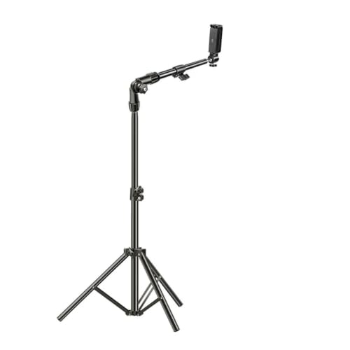 Trípode de suelo telescópico para soporte de teléfono móvil con fotografía versátil 1