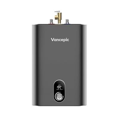 Gen II Vancepic 7.0-Gallon Electric Mini-Tank Water Heater, 120V, 1440W Instant Hot Water for Point-of-Use, Quick and Easy Installation, Compact Under-Sink or RV Design, Floor Mounting