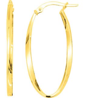 Boucles Créoles Or Jaune 9 carats AELIS 20-30 mm pour femme