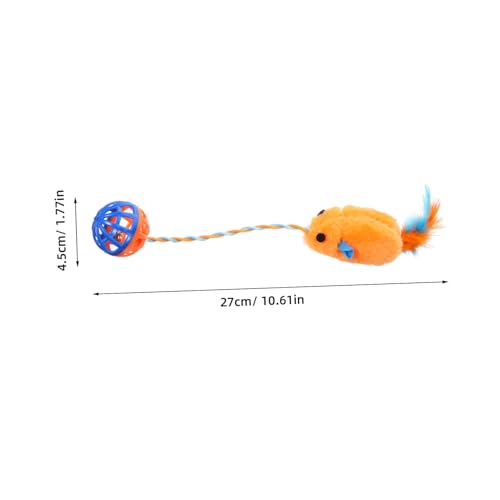 Jouet interactif chat avec souris peluche plastique à mâcher dents Mipcase - 3