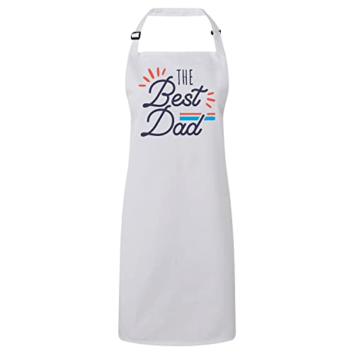 Tablier cuisine blanc premium finition haut de gamme pour père de famille
