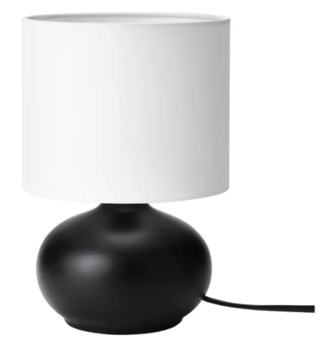 IKEA TVARFOT Black and White Table Lamp, Height: 9 " (22 cm), Base Diameter: 3 " (7 cm)