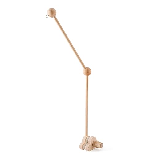Bras mobile pour lit de bébé 27, 17 pouces en bois design nuage amovible cintre mobile pour bébé réglable en hauteur bras de berceau mignon pour carillons éoliens cloche lit