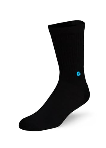Ethika Men's Crew Sock | Black Logo -Blue-