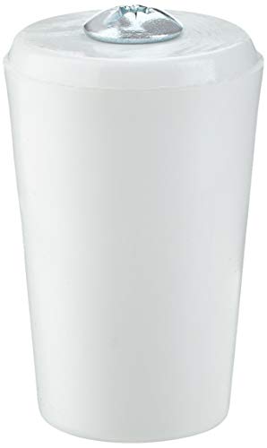 Sysfix - Anschlagstopfen für Rollladen, 12 Stück, mit Schraube und Unterlegscheibe, weiß Cover