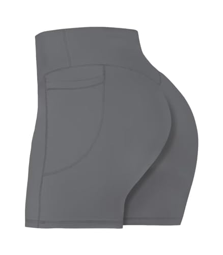 Image of Sunzel No Front Seam Biker Shorts for Women with Pockets, Yoga Workout Gym Bike Shorts with Tummy Control | 3, 5 Or 8-Inch Inseam, High Waisted, No Front Seam, Side Pockets, Buttery Soft, Compression Fit, Squat Proof, Tummy Control