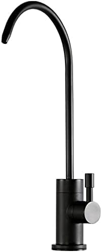 Grifo con Filtro de Agua Giratorio de 360° para Fregadero de Cocina, Cromado y Negro, purificador para Sistemas de ósmosis inversa, fácil instalación, Grifo Limpio y Potable.