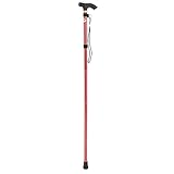 Bastón de Aleación de Aluminio, Bastón Telescópico, Longitud Ajustable, Ligero, Antideslizante, Bastón para Caminar, Muletas Ciegas, Bastón para Montañismo, Bastones de Ayuda a la(Café)
