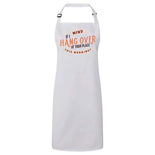 Tablier cuisine premium blanc cadeau idéal Mind if I Hangover