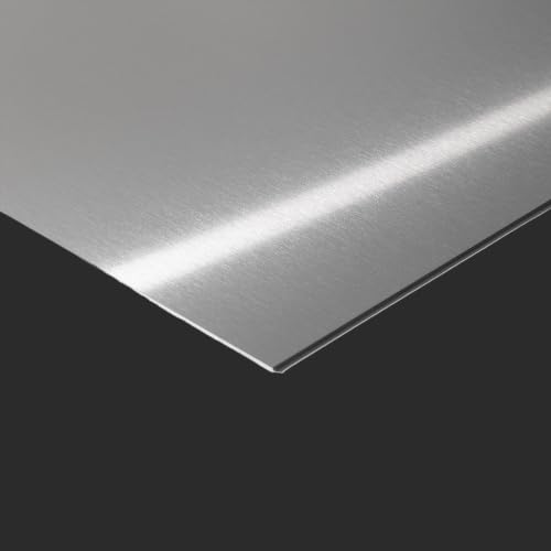 Plaque en Inox Brossé, épaisseur 1 mm, hauteur 50 cm (Longueur 90 cm)