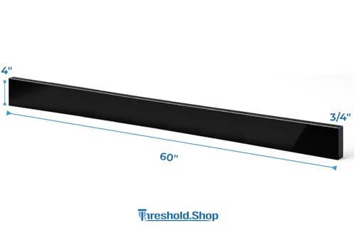 Image of Bathroom Vanity Sink Backsplash /Sidesplash (Super Black Engineered Marble, 4 inch x 60 inch)
