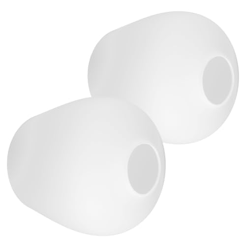 HOLIDYOYO 2個??形ガラスランプシェード シーリングライト用室内照明カバー 密閉型器具対応 ホワイトマット仕上げ 耐久性交換用ランプカバ