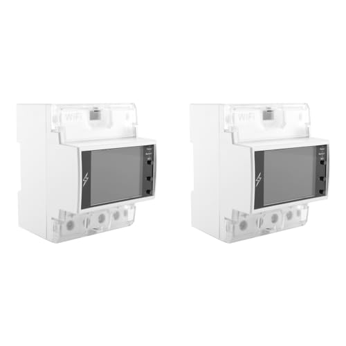Cryofu 2 x AT4PW 100 A WiFi Din Rail Smart Meter AC 220V 110V Digital Energiezähler Voltage Leistung Stromüberwachung