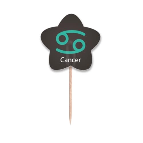 Cure-dents drapeaux constellation Cancer et pics à cupcake étoile pour buffet de fête