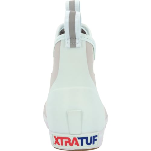 Xtratuf Women's Trolling Pack Fleece Lined Ankle Deck Boot, Grey Teal, Size 8(M)4