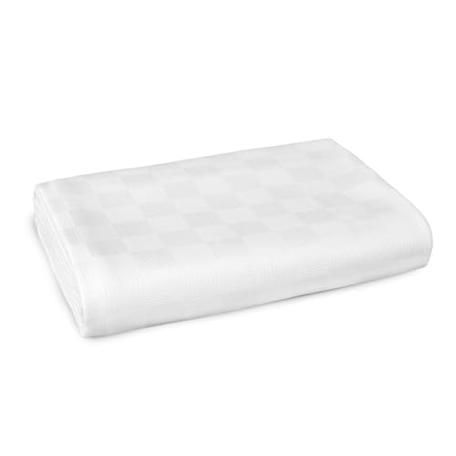 Morbidissimi Copriletto Leggero Happy in Piquet di Puro Cotone, Tinta Unita, Ideale per Primavera e Estate, Copri Letto Pratico Confortevole e Traspirante Matrimoniale 260x260 cm Bianco
