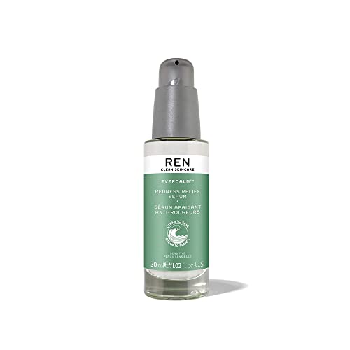 REN Clean Skincare - Evercalm Redness Relief Serum, Sensitive Skin Soothing Serum - Cruelty-Free and Vegan, 1 Fl Oz