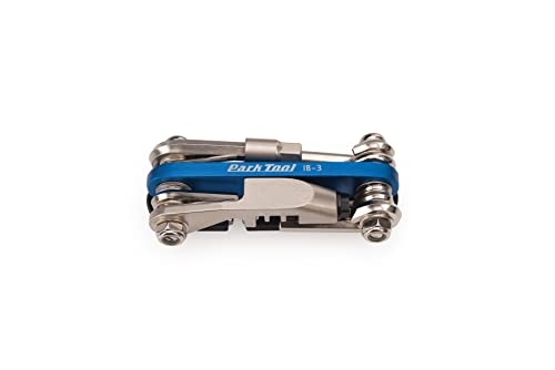 Park Tool IB-3 I-Beam Mini Fold-Up Hex Wrench Chain Tool Screwdriver and Star-Shaped Wrench Set Tool, Silver