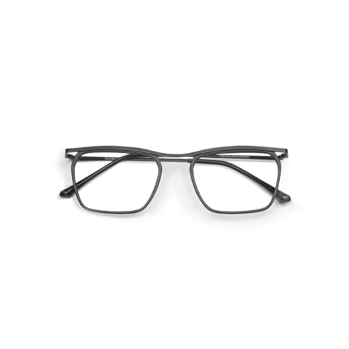 Image of SAM AND MARSHALL CHARLIE Eyeglasses - Light Weight Blu-Cut Computer Glasses With Tinted Metal Frames - Prescription Friendly Rectangle Shape for Men & Women