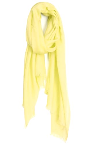 Van Der Rich ® - Pañuelo de seda, la mezcla perfecta para una suavidad inigualable 90cm*180cm - Mujer (7-Amarillo)