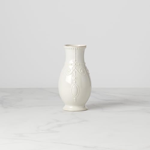 Image of Lenox 858819 French Perle White 8 inch Fluted Vase