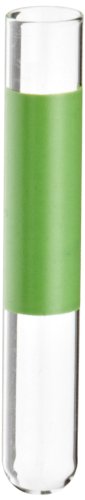 Kimble-Chase 12BZG Borosilicate Glass Mark-M Disposable Culture/Test Tube, with Vertical Green Label (Case of 1000)